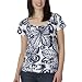 Merona  Petite Short-Sleeve Shirred Scoopneck Top - Navy Print