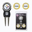 Team Golf 32445 Pittsburgh Steelers Divot Tool Pack with Signature tool