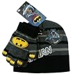 DC Comics Batman 2 Pc Mitten Set - Gloves and Beanie Cap