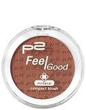 P2 Feel Good Mineral Compact Blush Rouge, 040 glowing blossom, 5 g