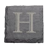 Review J.K. Adams Company VSC-4SQ-H / JK Adams Set of Four 4-Inch Square Monogrammed Slate Coasters, H