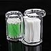 INTBUYING Acrylic Clear Cotton Ball and Swab Organizer Holder Container Comestic Makeup Organizer Makeup Brush Holder Bathroom Orgnizer