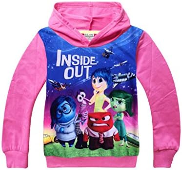 Sayings Girl's Long Sleeve Sweatshirt Inside Out (6T(140), Pink)