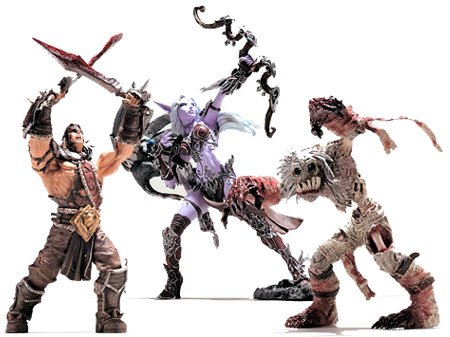World of Warcraft DC Unlimited Series 5 Set of 3 Action Figures Rottingham, Moonbreeze & Lo'Gosh