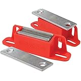 Master Magnetics 07502X2 Magnet Catch, Universal Latch with Strike-Plate, 2-Way Mounting Red, 4.25" Length, 0.938" Width, 1.125" Height, 50 Pounds (Pack of 2)