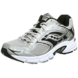 Saucony Men's Grid Cohesion NX Running Shoe,Silver/Black/Gold,8 W