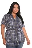 Torrid Plus Size Blue Plaid Tie Tunic Top