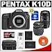 Pentax K10D Digital SLR Camera Body + Tamron 28-80mm & 70-300mm Zoom Lenses + 8GB Card + Battery + Case + Cameta Bonus Accessory Kit (Camera Refurbished by Pentax U.S.A.)