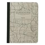 Michael Roger Topographical Map Decomposition Book, Grey Cover with Black Printing, 7.5 x 9.75 Inches, Grid Pages