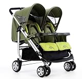 Zooper Tango Double Stroller in Olive Waves