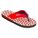 Alkii "Bubbles" Red/White Womens Flip Flop