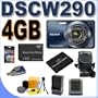 Sony Cybershot DSC-W290 12.1MP Digital Camera w/ 5x Optical Zoom and Super Steady Shot Image Stabilization (Blue) 4GB BigVALUEInc Accessory Saver NPBG1 Battery/Rapid Charger Bundle + MORE