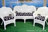 3 Piece Wicker Furniture Outdoor Patio Cushion Set Modern Chain Link 51tRninfp%2BL. SL160 3 Piece Wicker Furniture Outdoor Patio Cushion Set Modern Chain Link