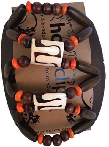 Hope Clips - African Butterfly Hair Clips Fair Trade Exact Brown Orange and Misc