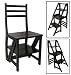 New Mahogany Wood Kitchen Side Chair Library Step Ladder Chair