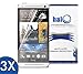 Halo Screen Protector Film High Definition (HD) Clear (Invisible) for HTC One M7 (3-Pack) - Lifetime Replacement Warranty