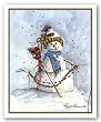 Snowman One by Peggy Abrams 8"x10" Art Print Poster