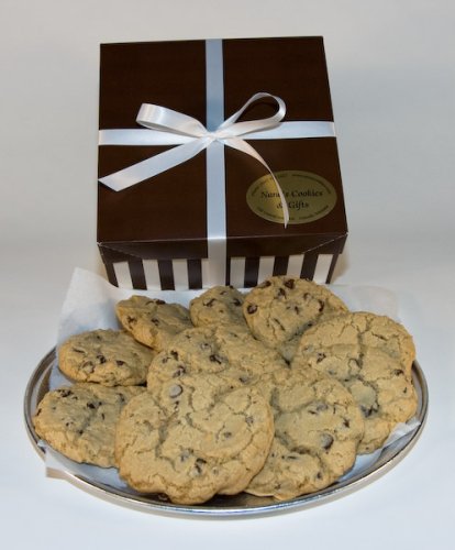 Nana's Gourmet Chocolate Chip Cookie Sampler filled with 2.25 pounds of Nana's Gourmet Chocolate Chip Cookies. SPECIAL GIFT PACKAGING for CHRISTMAS, HANUKKAH, BIRTHDAYS & ALL-OCCASION themes!