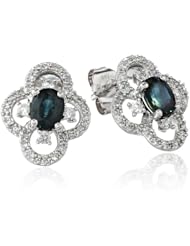 White-Gold Diamond and Flower Earrings (0.25cttw, G-H Color, I1-I2 Clarity)