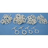 Twisted Bali Toggle Clasps Silver Plated Approx 48