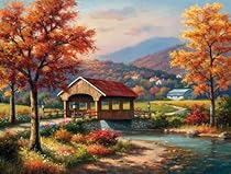 Covered Bridge in Fall a 500-Piece Jigsaw Puzzle by Sunsout Inc.
