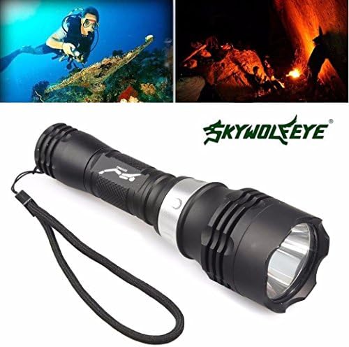 FUA® 3500LM XM-L T6 LED Scuba Diving Flashlight Torch Lamp Underwater 60M Waterproof