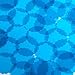 Round Ruffle Edge Vinyl Shape 30mm Blue Go Go Transparent