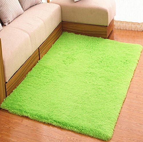 Ultra Soft 4.5 CM Thick Indoor Morden Area Rugs Pads for [Bedroom] [Livingroom] [Sitting-room] [Rugs] [Blanket] [Footcloth]2.5Feet* 5Feet (green)