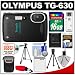 Olympus Tough TG-630 iHS Shock & Waterproof Digital Camera (Black) with 16GB Card + Case + Battery + 2 Tripods + Accessory Kit