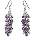Handmade Sterling Silver Amethyst Gemstone Earrings 1.75 Inches