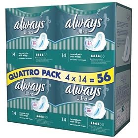 Always - 83717074 - Ultra Serviettes - Normal Plus Quattropack - 4X14
