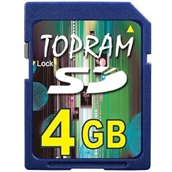 TOPRAM 4GB SD 150X card compatible with Treo 700W, TomTom 300