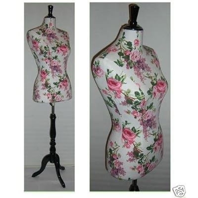 Blue Toile Life Size Mannequin / Dress Makers Dummy
