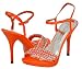Blossom Sanyo-67X Orange Satin Women Dress Sandals