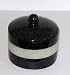 Griffin Deluxe BLACK/WHITE Bathroom Resin Cotton Ball Jar/Holder