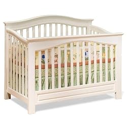 White Atlantic Furniture Windsor 4-in-1 Convertible Wood Baby Crib