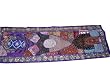 Purple Beaded Sari Indian Table Runner Tapestry Wall Decor Hanging 70