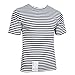 Genuine Russian Navy TELNYASHKA T-Shirt - Blue Striped Short Sleeved Top