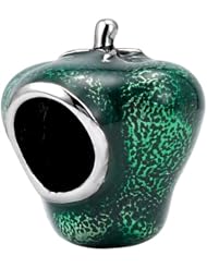 Sterling Silver Kera Green Bell Pepper Bead Fits Pandora