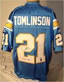 LaDainian Tomlinson Autographed/Hand Signed San Diego Chargers Reebok Authentic Jersey with 31 TDS 2