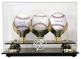 Don Mattingly, Dave Winfield and Rickey Henderson - Power - Speed - Consistency - Autographed Baseballs with 3 Ball Display Case