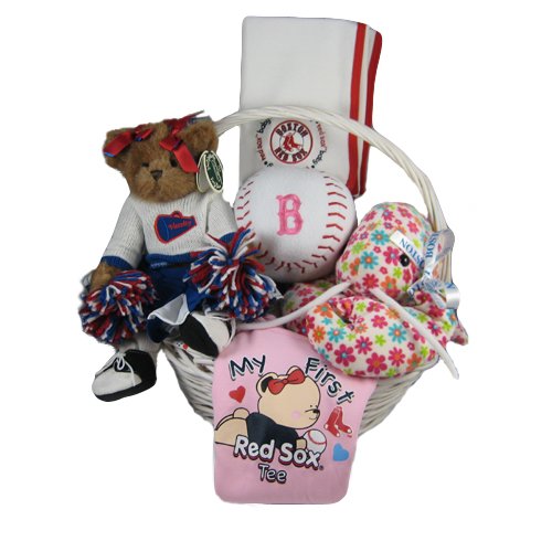Boston Red Sox Baby Girl Gift Basket ***HOME RUN***