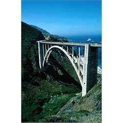 Leinwandbild 40 x 60 cm - "Bixby Bridge spans the river of the same name in a 320 foot arch - Big Sur, California" von Lee Foster / Lonely Planet Images - auch in anderen Gr��en und als Poster erh�ltlich
