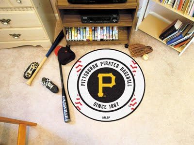 Pittsburgh Pirates Baseball Mat Rug 29" Round