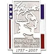 14K White Gold Marquis de La Fayette Commemorative Lapel Pin