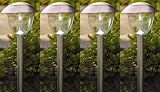 4x Gardman Nova Solar Accent Garden Led Post Lights New