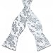 PenSee Mens Self Bow Tie Jacquard Woven Grey & Light Grey Paisleys Silk Bow Ties