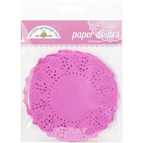 Doodlebug Doilies, 4.5-Inch, Bubblegum, 75-Pack