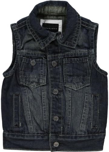 Sean John Baby Boys' "Breaker" Denim Vest - vintage wash, 18 months