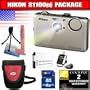 Nikon Coolpix S1100pj 14 MP Digital Camera with 5x Wide Angle Optical Vibration Reduction (VR) Zoom and 3-Inch LCD and Built-in Projector (Silver) Package 2